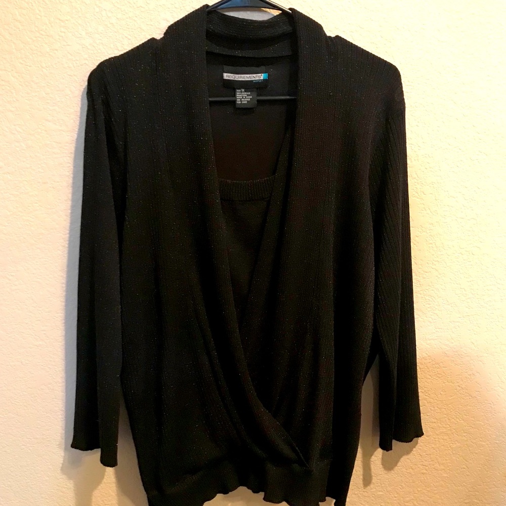 Requirements Plus Size Glitter Sweater Size 1X
